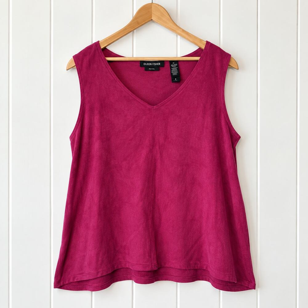 Crazy Horse Collection Top Womens 3 Pink Faux Suede Feel Sleeveless Tank Plus